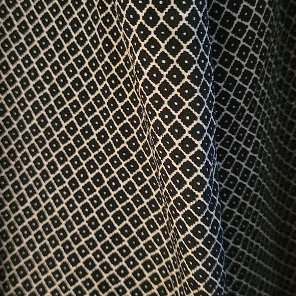 Navy & White Geometric Print Elastic Waist Pants H&M sz 12 - Picture 2 of 4